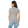 Ladies' Jersey Short-Sleeve Deep V-Neck T-Shirt