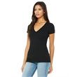 Ladies' Jersey Short-Sleeve Deep V-Neck T-Shirt