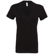 Ladies' Jersey Short-Sleeve Deep V-Neck T-Shirt