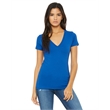 Ladies' Jersey Short-Sleeve Deep V-Neck T-Shirt
