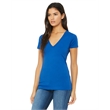 Ladies' Jersey Short-Sleeve Deep V-Neck T-Shirt
