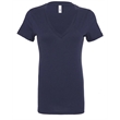 Ladies' Jersey Short-Sleeve Deep V-Neck T-Shirt