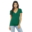 Ladies' Jersey Short-Sleeve Deep V-Neck T-Shirt