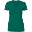 Ladies' Jersey Short-Sleeve Deep V-Neck T-Shirt