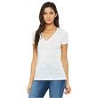 Ladies' Jersey Short-Sleeve Deep V-Neck T-Shirt
