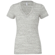 Ladies' Jersey Short-Sleeve Deep V-Neck T-Shirt
