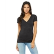 Ladies' Jersey Short-Sleeve Deep V-Neck T-Shirt