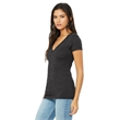 Ladies' Jersey Short-Sleeve Deep V-Neck T-Shirt