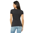 Ladies' Jersey Short-Sleeve Deep V-Neck T-Shirt