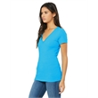 Ladies' Jersey Short-Sleeve Deep V-Neck T-Shirt