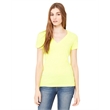 Ladies' Jersey Short-Sleeve Deep V-Neck T-Shirt
