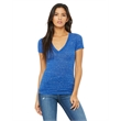 Ladies' Jersey Short-Sleeve Deep V-Neck T-Shirt