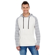 Adult Raglan Sleeve Striped Jersey Hooded T-Shirt