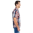 Men's Short-Sleeve Plaid Pattern Woven Shirt