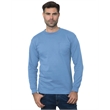 Unisex Union-Made Long-Sleeve Pocket Crew T-Shirt