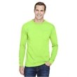 Unisex Union-Made Long-Sleeve Pocket Crew T-Shirt