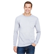 Unisex Union-Made Long-Sleeve Pocket Crew T-Shirt