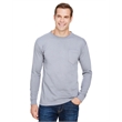 Unisex Union-Made Long-Sleeve Pocket Crew T-Shirt