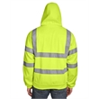 Men's Berne Hi-Vis Class 3 Lined Hooded Sweatshirt