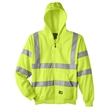 Men's Berne Hi-Vis Class 3 Lined Hooded Sweatshirt