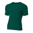 Adult Polyester Spandex Short Sleeve Compression T-Shirt
