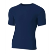 Adult Polyester Spandex Short Sleeve Compression T-Shirt