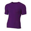 Adult Polyester Spandex Short Sleeve Compression T-Shirt