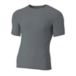 Adult Polyester Spandex Short Sleeve Compression T-Shirt