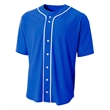 Shorts Sleeve Full Button Baseball Top