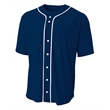 Shorts Sleeve Full Button Baseball Top