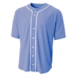 Shorts Sleeve Full Button Baseball Top