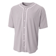 Shorts Sleeve Full Button Baseball Top