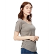 Ladies' Scalloped Hem Short-Sleeve Scoop Neck