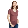 Ladies' Scalloped Hem Short-Sleeve Scoop Neck