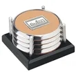 Four Coasters with Black Acrylic Tray