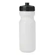 White 24 oz. HDPE Bike Style Sports Bottle with Push Pull...